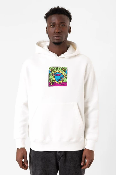 Mr Beast Doodle Beyaz Erkek 3ip Kapşonlu Sweatshirt ürün görseli