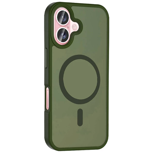 Gpack Apple iPhone 16 Plus Kılıf Magsafeli Mat Arka Yüzey Sio Kapak - 5