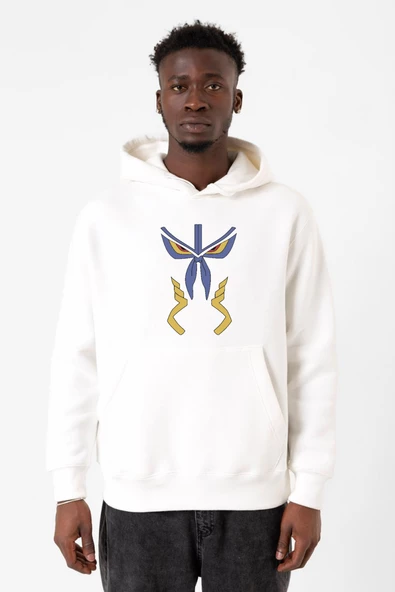 Kill La Kill Anime Junketsu Beyaz Erkek 3ip Kapşonlu Sweatshirt