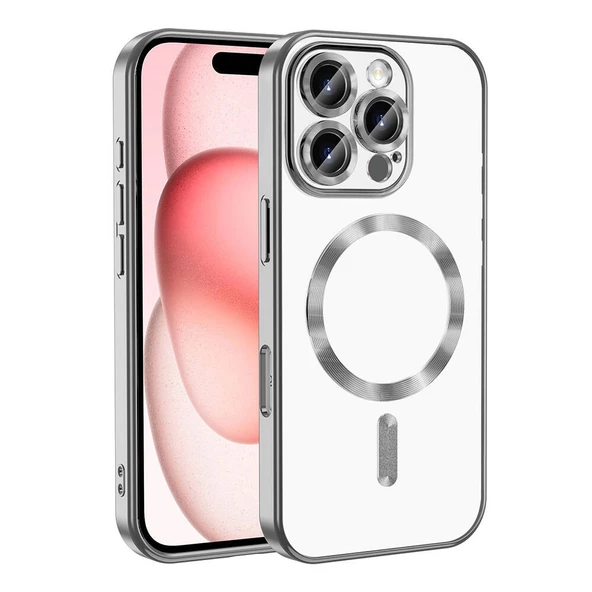 Gpack Apple iPhone 16 Pro Max Kılıf Demre Renkli Silikon Magsafe Wireless Şarj Özellikli - 4