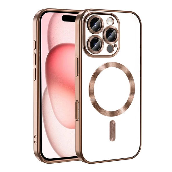 Gpack Apple iPhone 16 Pro Kılıf Demre Renkli Silikon Magsafe Wireless Şarj Özellikli - 6