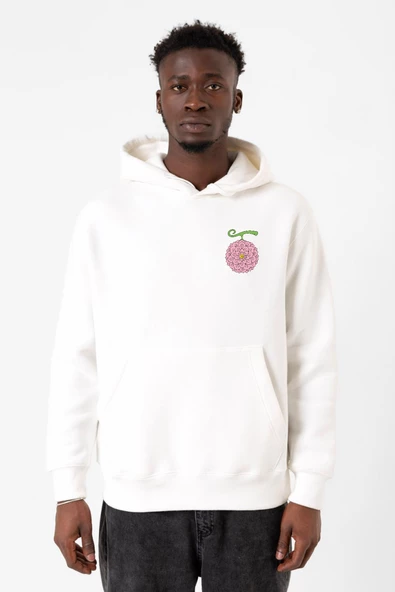 One Piece Anime Hana Hana Devil Fruit Beyaz Erkek 3ip Kapşonlu Sweatshirt