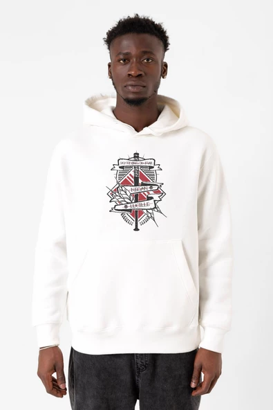 The Walking Dead Negan & Lucille Beyaz Erkek 3ip Kapşonlu Sweatshirt