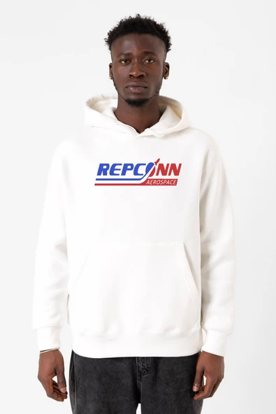Fallout Repconn Aerospace Beyaz Erkek 3ip Kapşonlu Sweatshirt