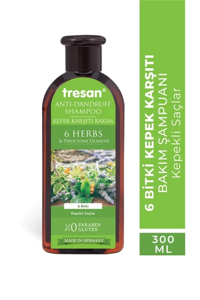 Tresan 6 Bitki Kepekli Saçlar İçin Bakım Şampuanı 300 ml