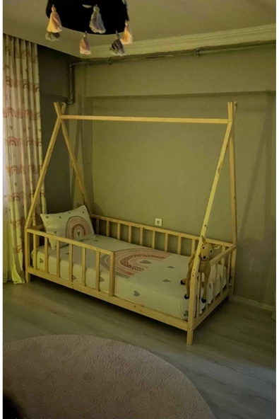 KÖŞK MOBİLYA Rüya Montessori Bebek Ve Çocuk Karyolası 80X190 Yatak Uyumlu