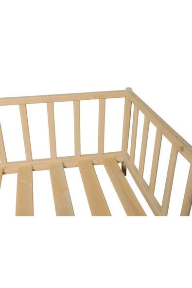 KÖŞK MOBİLYA Organik Montessori Yatak 90x190 Ölçü Çatısız Model Ahşap Karyola - 6
