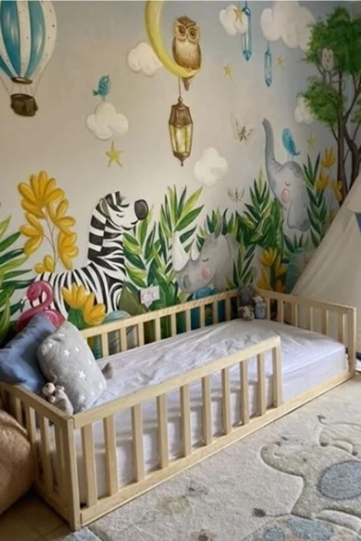KÖŞK MOBİLYA Zehra Montessori Bebek Ve Çocuk Karyolası 70x140 Yatak Uyumlu
