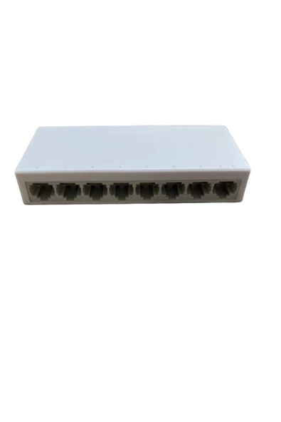 8 Lİ PORT İNTERNET ÇOKLAYICI KABLOLU MODEM PC TV POS CİHAZI ÇOKLAYICI 1 GİRİŞ 7 ÇIKIŞ ADAPTÖRLÜ CAT6 - 2