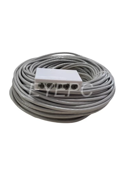 1 Giriş 4 Çıkışlı Internet Dağıtıcı Çoğaltıcı Port Kablolu+20 METRE CAT6 KABLO - Resim 2