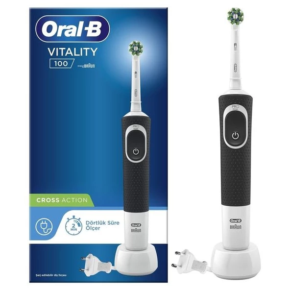 Oral-B Vitality 100 Cross Action Beyaz Şarjlı Diş Fırçası