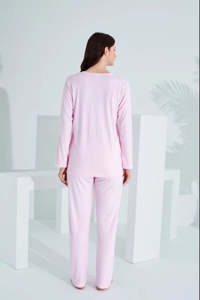 Bambu Uzun Kol Hamile Lohusa Pijama Takım 30231-30235 - Resim 4