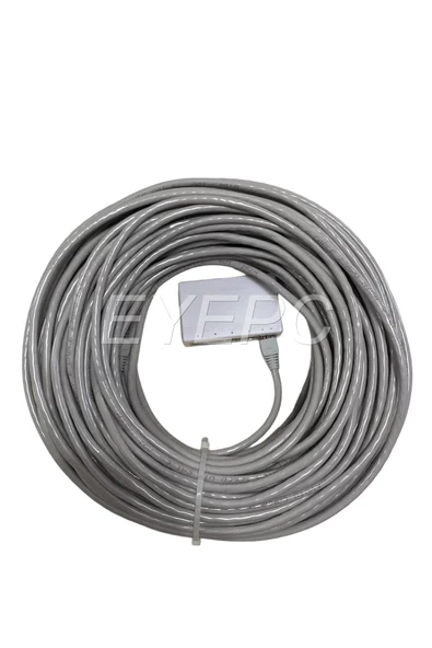 1 Giriş 4 Çıkışlı Internet Dağıtıcı Çoğaltıcı Port Kablolu+2 ADET 10 METRE CAT6 KABLO M09 - 3