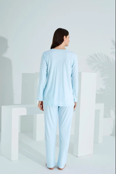 Bambu Uzun Kol Hamile Lohusa Pijama Takım 30231-30235 - Resim 8