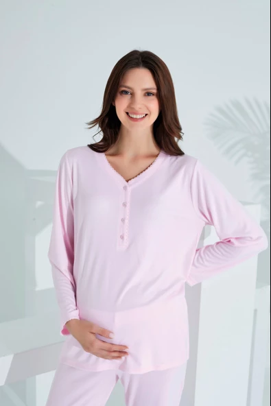 Bambu Uzun Kol Hamile Lohusa Pijama Takım 30231-30235
