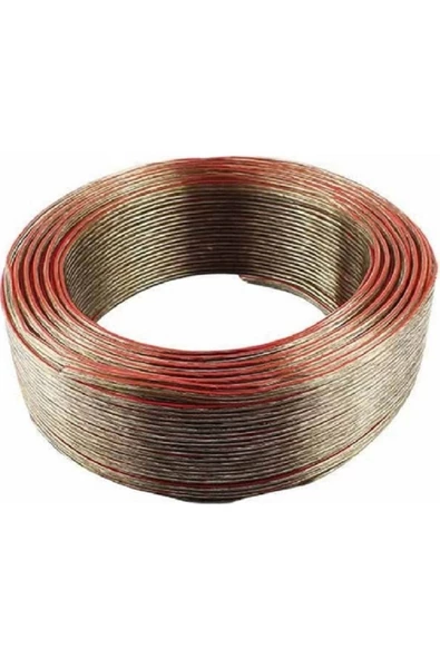 Şeffaf 2x0.75 Hoparlör Kablosu 100 Mt ürün görseli 1