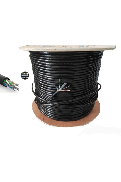 50 METRE SİYAH KALIN SAĞLAM DAYANIKLI İNTERNET CAT 6 KABLO - 2