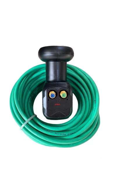 Lnb Elenbi Uydu Cihazı Kablosu 30 Metre Hazır Uçlu Anten Kablosu + 2li Lnb 2 Li Twin Lnb Birlikte ürün görseli 1