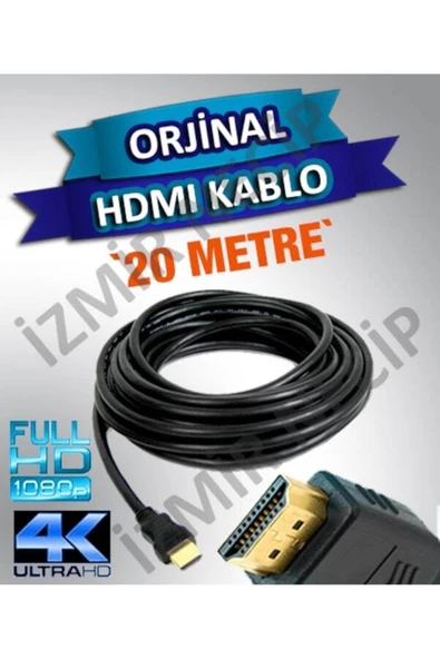 20 Metre 20 Mt Hdmi Mönitör Tv Uydu Projeksiyon Görüntü Kablosu ürün görseli 1