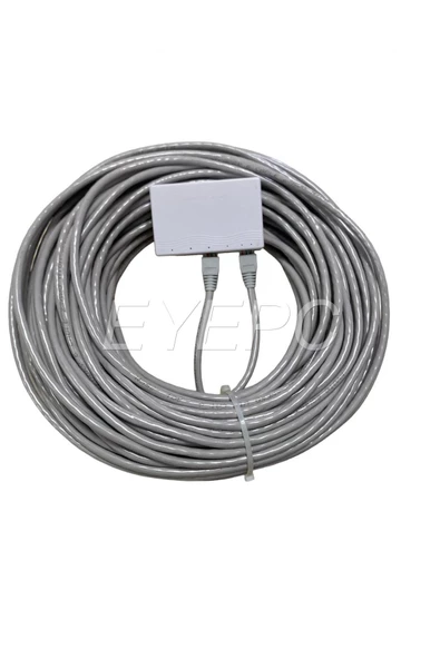 Kablolu Internet Dağıtıcı 1 Giriş 4 Çıkış 5 Port Swich+2*5 Metre Kablo Cat 6 YASTECH - 4
