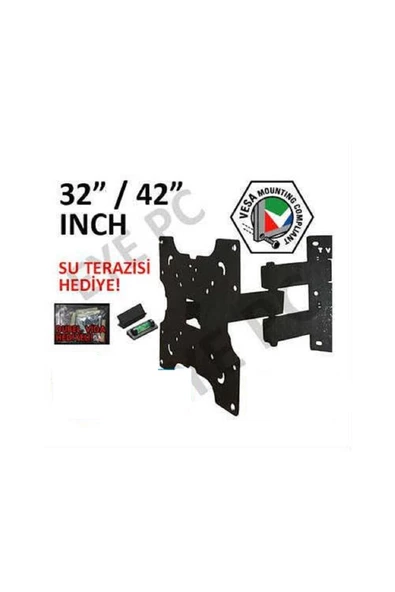 Axen Ilgaz Uyumlu 32"inç 82 Ekran Çift Kol Hareketli Askı Aparatı - Resim 2