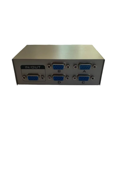 4 Port Vga Switch Dağıtıcı 4 Pc - 1 Monitör Bağlantı Aktarım - 2