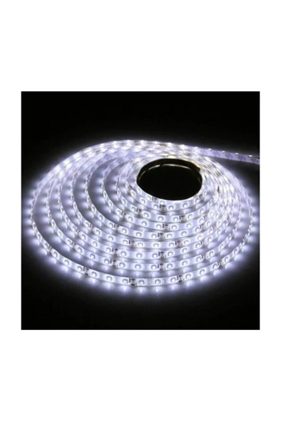 3 Çipli Beyaz Şerit Led 5 Mt + 12v Adaptör Tak Çalıştır - 3