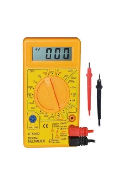 Dijital Avometre Multimetre Ölçü Aleti Akım Voltaj Direnç Ölçer - 3