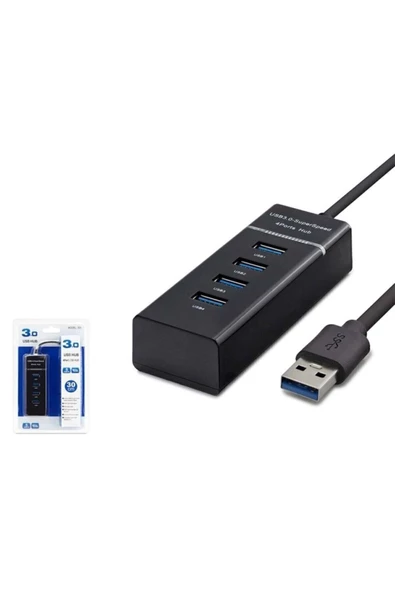 Usb Çoklayıcı 4 Port Usb Hub 3.0 Işıklı Usb Çoğaltıcı Switch Port - 2
