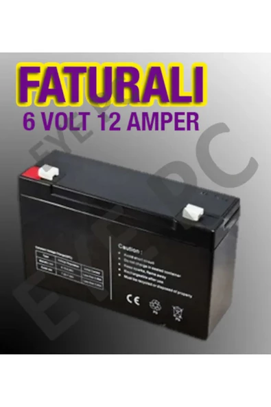 Akülü Araba Nitro Jeep Traktör Uyumlu 6 Volt 12 Amper Akü Pil 6V 12A - 3