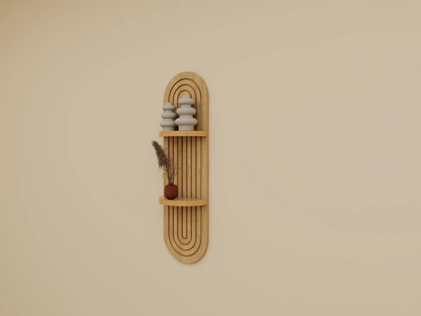 Rafino Dekoratif Raf-Lefkas Meşe Renk - 3