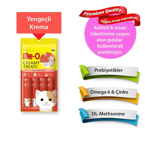 Me-O CreamyTreats Yengeçli Jel Mama 15gr x 4