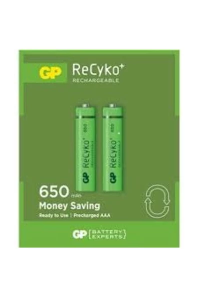 Recyko 650mah Aaa Şarjlı Ince Pil 63c092 2li Kart (4209)