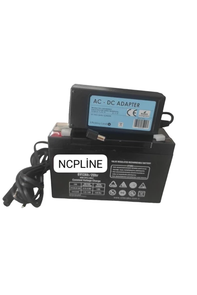 6 VOLT 12 Amper Pilsan Ve Benzeri Akülü Araba Akü Ve Şarj Seti 3 AMPER SET - 2
