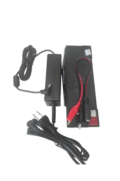 6 VOLT 12 Amper Pilsan Ve Benzeri Akülü Araba Akü Ve Şarj Seti 3 AMPER SET - 5