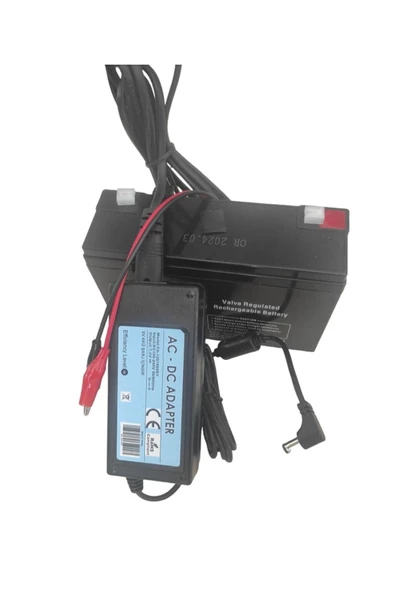 6 VOLT 12 Amper Pilsan Ve Benzeri Akülü Araba Akü Ve Şarj Seti 3 AMPER SET - 6