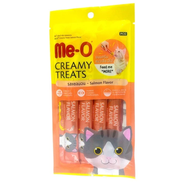 Me-O CreamyTreats Somon Etli Jel Mama 15gr x 4