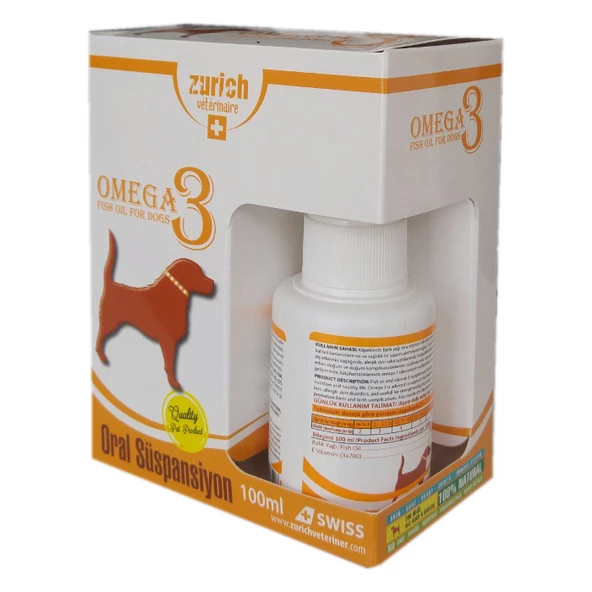 Zurich Dog Omega-3 Balık Yağı Tüy Döküm Önleyici/Tüy Sağlığı 100ml