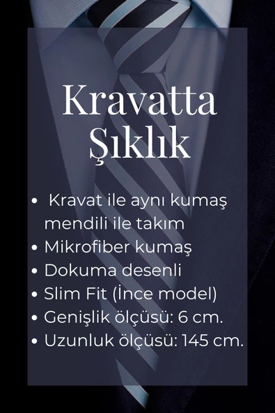 Kırmızı Şal Desenli Bordo Dokuma Kumaş Mendilli Slim Fit Kravat // SDK-240810 - Resim 4