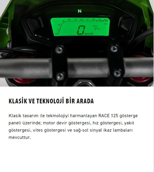 Kuba Race125 Cross Motosiklet Kırmızı - 3