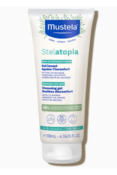 MUSTELA Stelatopia Cleansing Gel Çok Kuru Ciltler Için Şampuan Yeni Formül 200ml Skt:07/2025