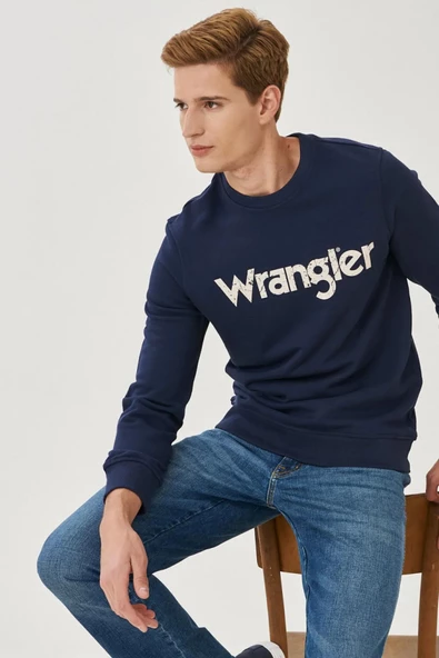 Wrangler Regular Fit Normal Kesim %100 Pamuk Sıfır Yaka Sweatshirt - Resim 2