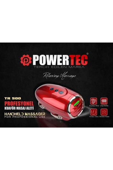 TR-500 Ele Takılmalı Baş Omuz Sırt Titreşimli Profoyonel Kuaför Masaj Aleti - 2