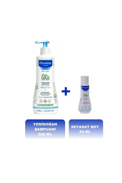 MUSTELA Yenidoğan Şampuanı 500 ml 50 ml Seyahat Boy Hediyeli