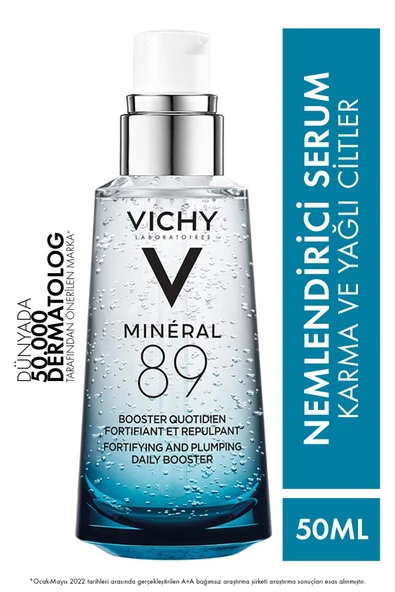 VİCHY Moisturizing and Strengthening Serum with Mineral 89 Hyaluronic Acid 50Ml PSSNS375