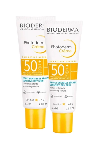 BİODERMA Photoderm Krem Spf50+ 40 Ml | X 2 Adet Kuru Ciltler Için Güneş Seti