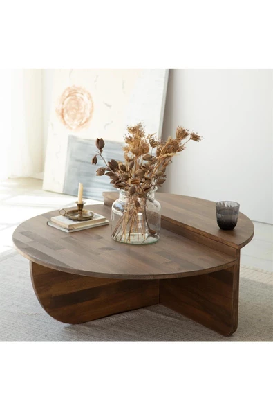 Eriza Cool, Yeni Nesil Modern 2 Parça Orta Sehpa, Ceviz - 3