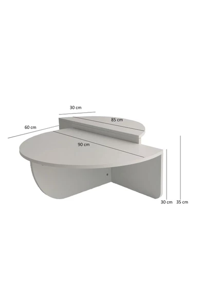 Eriza Cool, Yeni Nesil Modern 2 Parça Orta Sehpa, Natural - 5