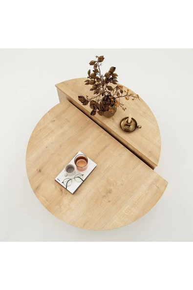 Eriza Cool, Yeni Nesil Modern 2 Parça Orta Sehpa, Natural - 3