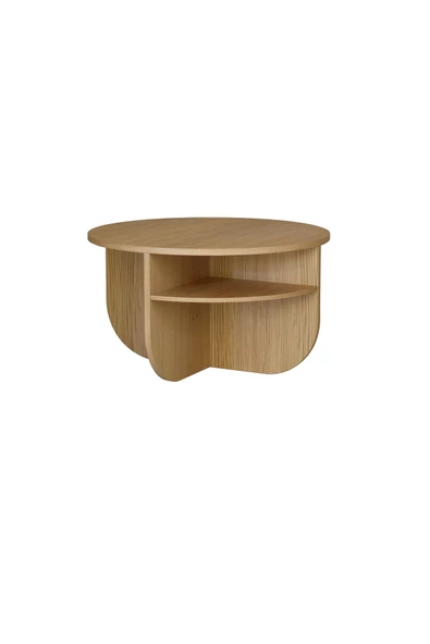 Eriza Pera, Yeni Nesil Modern Tek Raflı Orta Sehpa, Natural - 4
